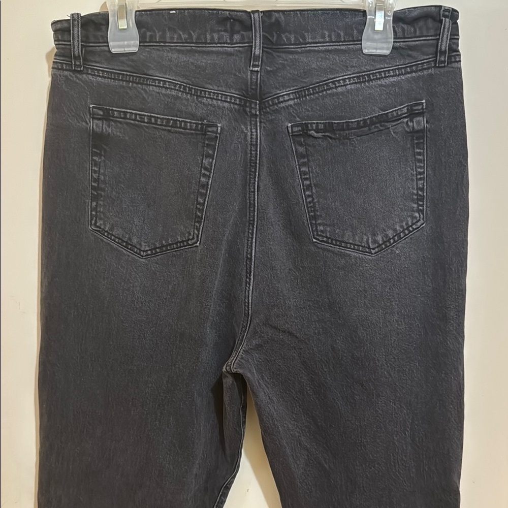 LOFT High Waist Sandal Flare Black Wide Leg Jeans Size 31/12! - Picture 8 of 13